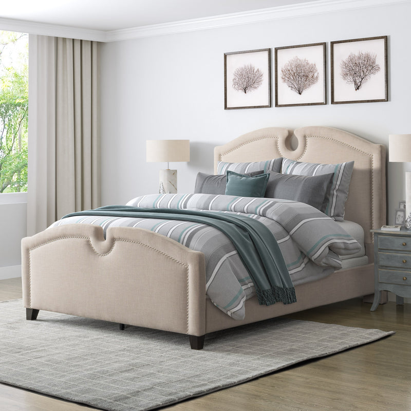 beige Double / Full Bed Maeve Collection lifestyle scene by CorLiving