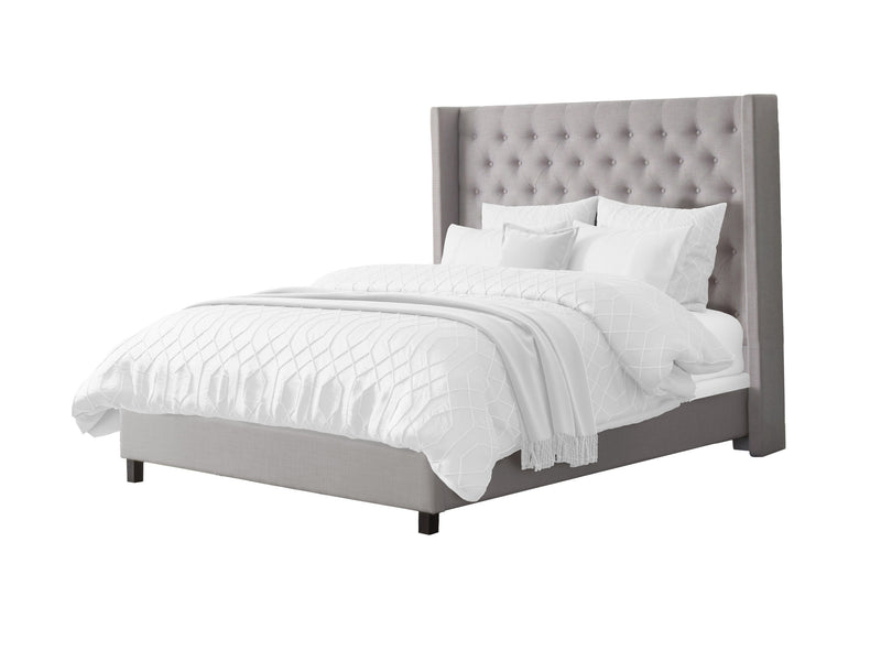 grey Tufted King Bed Fairfield Collection product image by CorLiving
