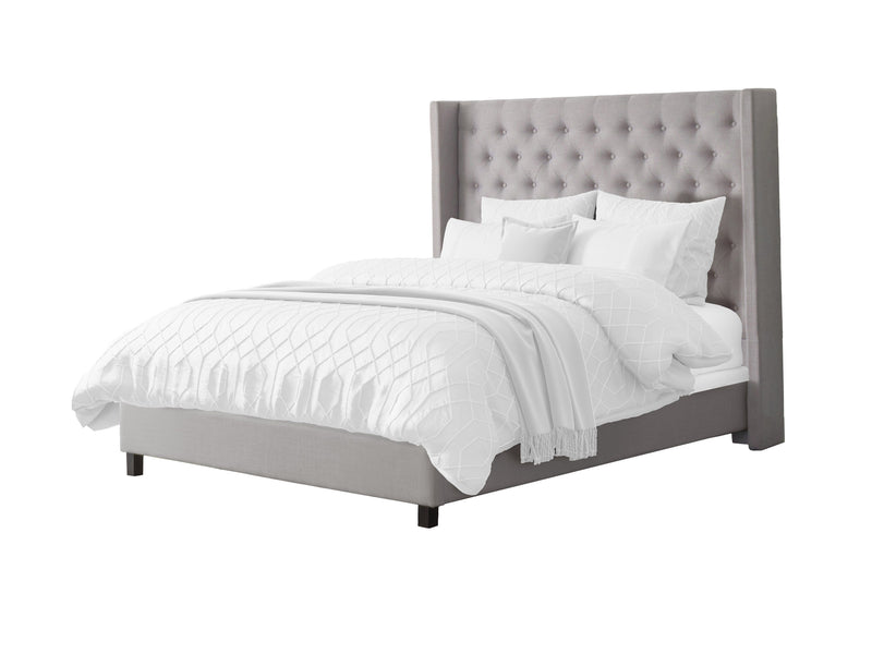 grey Tufted Queen Bed Fairfield Collection product image by CorLiving