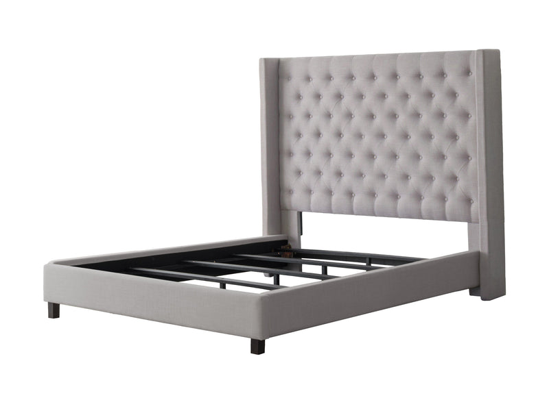 grey Tufted Queen Bed Fairfield Collection product image by CorLiving