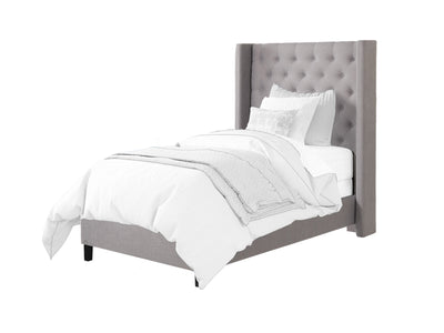 grey Tufted Twin / Single Bed Fairfield Collection product image by CorLiving#color_grey