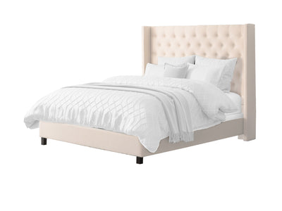 cream Tufted King Bed Fairfield Collection product image by CorLiving#color_cream