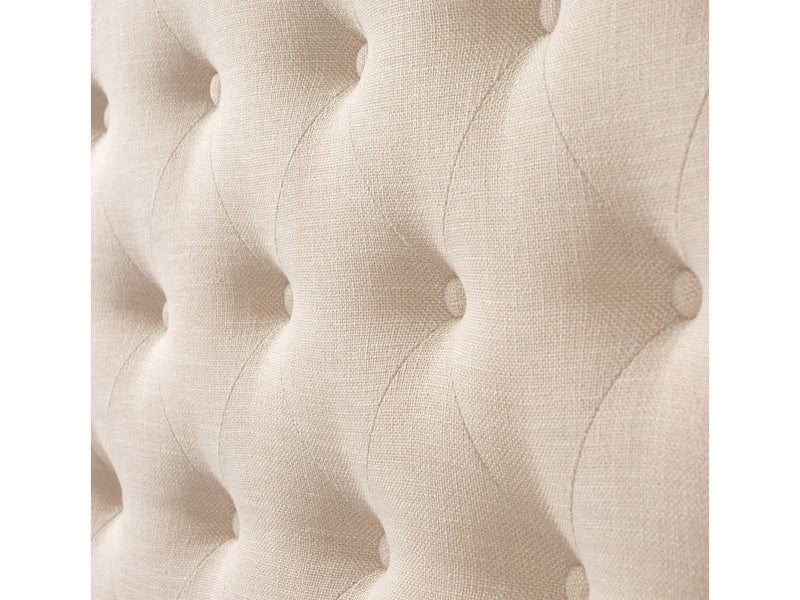 cream Tufted Queen Bed Fairfield Collection detail image by CorLiving