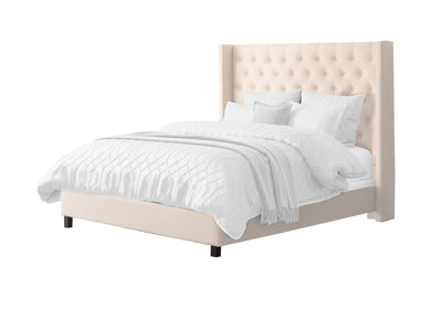 cream Tufted Queen Bed Fairfield Collection product image by CorLiving#color_cream