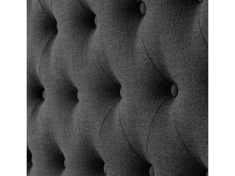 dark grey Tufted King Bed Fairfield Collection detail image by CorLiving