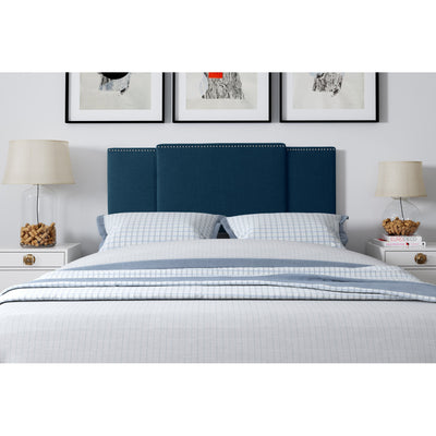 navy blue Expandable Headboard, Full / Queen / King Mia Collection lifestyle scene by CorLiving#color_navy-blue