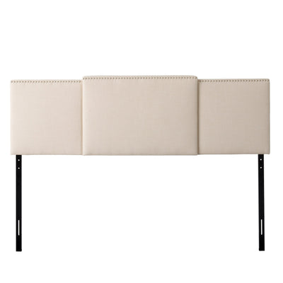 cream Expandable Headboard, Full / Queen / King Mia Collection product image by CorLiving#color_cream