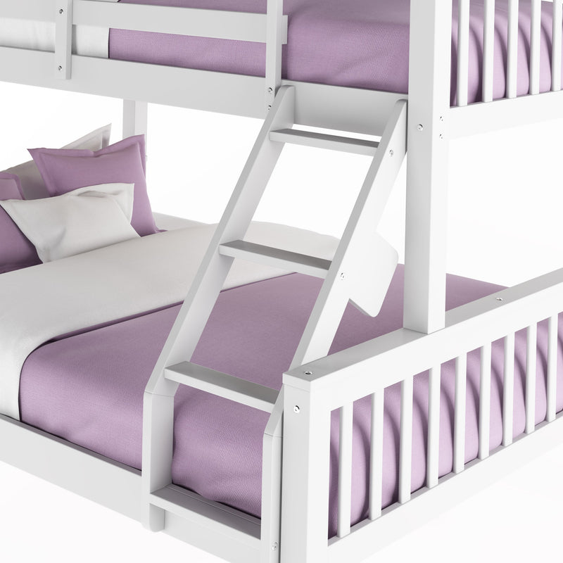 white Twin Over Full Bunk Bed Dakota Collection detail image by CorLiving