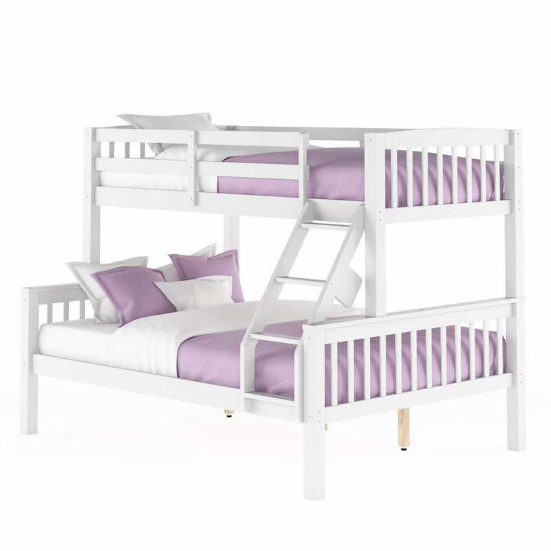 white Twin Over Full Bunk Bed Dakota Collection product image by CorLiving
