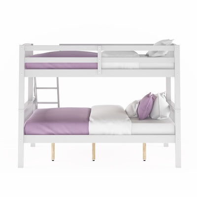 white Twin Over Full Bunk Bed Dakota Collection product image by CorLiving#color_white