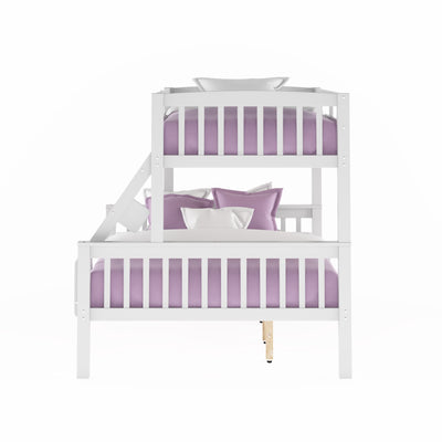 white Twin Over Full Bunk Bed Dakota Collection product image by CorLiving#color_white