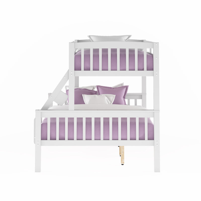 white Twin Over Full Bunk Bed Dakota Collection product image by CorLiving
