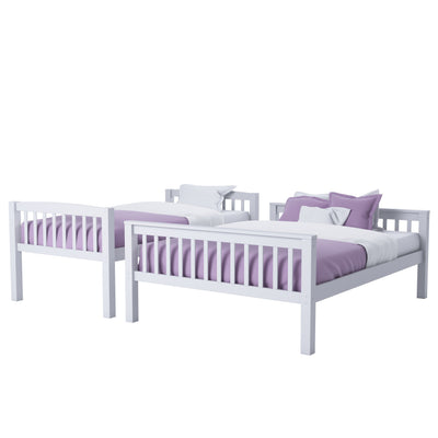 white Twin Over Full Bunk Bed Dakota Collection product image by CorLiving#color_white