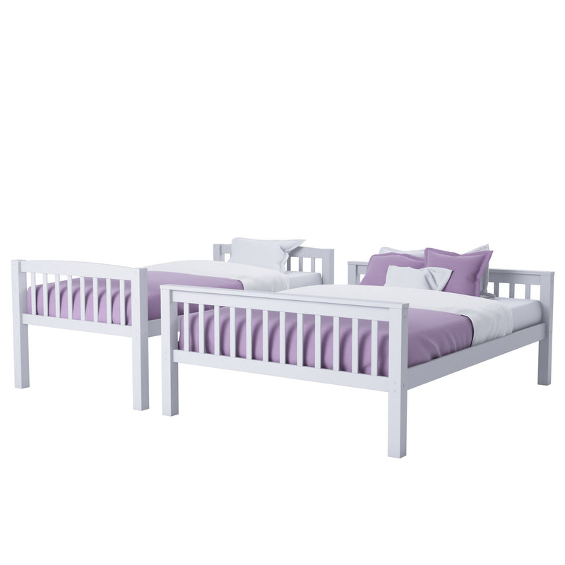 white Twin Over Full Bunk Bed Dakota Collection product image by CorLiving