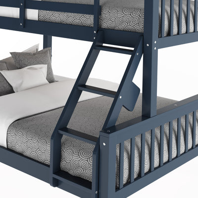 navy blue Twin Over Full Bunk Bed Dakota Collection detail image by CorLiving#color_navy-blue