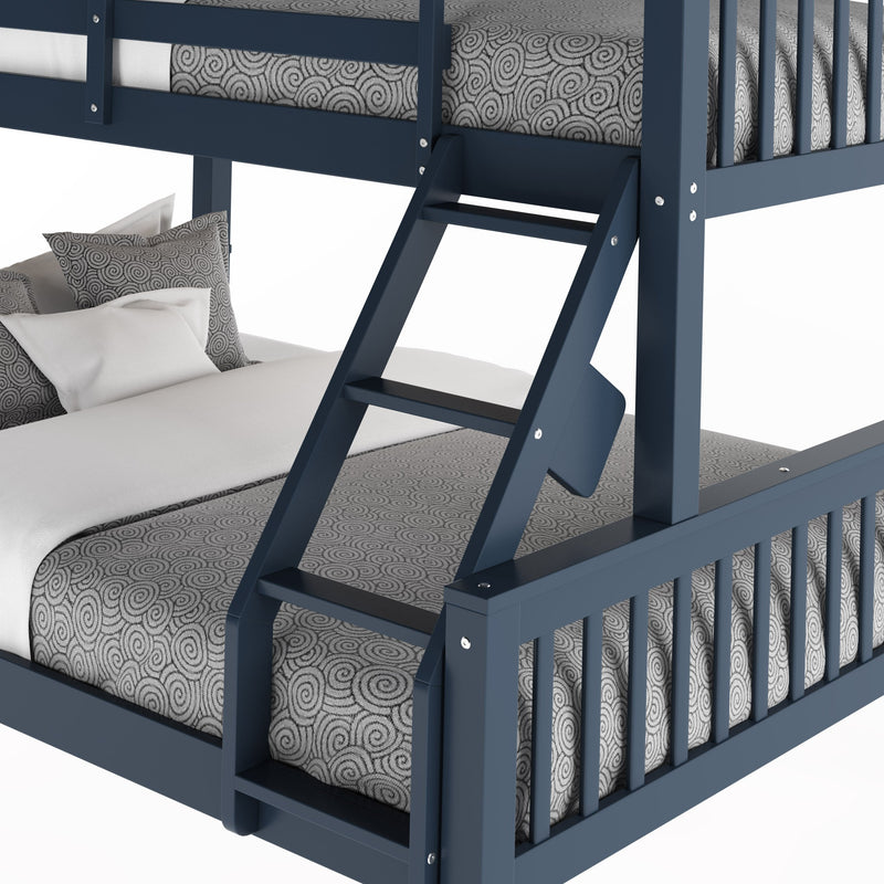 navy blue Twin Over Full Bunk Bed Dakota Collection detail image by CorLiving