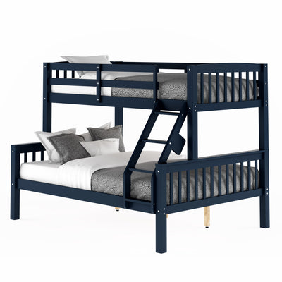 navy blue Twin Over Full Bunk Bed Dakota Collection product image by CorLiving#color_navy-blue