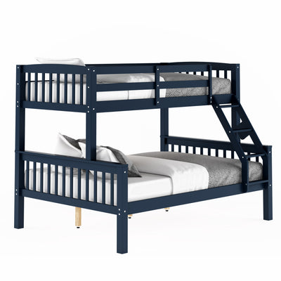 navy blue Twin Over Full Bunk Bed Dakota Collection product image by CorLiving#color_navy-blue