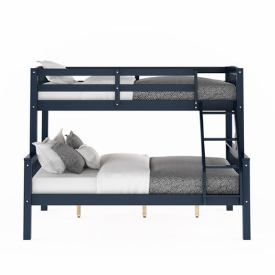 navy blue Twin Over Full Bunk Bed Dakota Collection product image by CorLiving#color_navy-blue