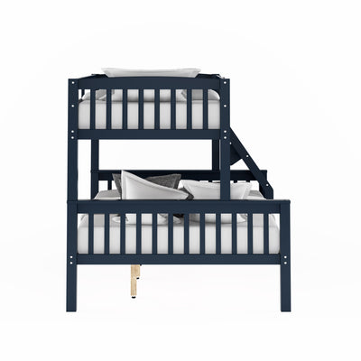 navy blue Twin Over Full Bunk Bed Dakota Collection product image by CorLiving#color_navy-blue
