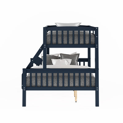 navy blue Twin Over Full Bunk Bed Dakota Collection product image by CorLiving#color_navy-blue
