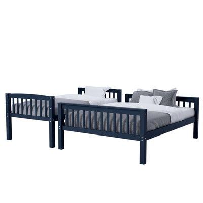 navy blue Twin Over Full Bunk Bed Dakota Collection product image by CorLiving#color_navy-blue