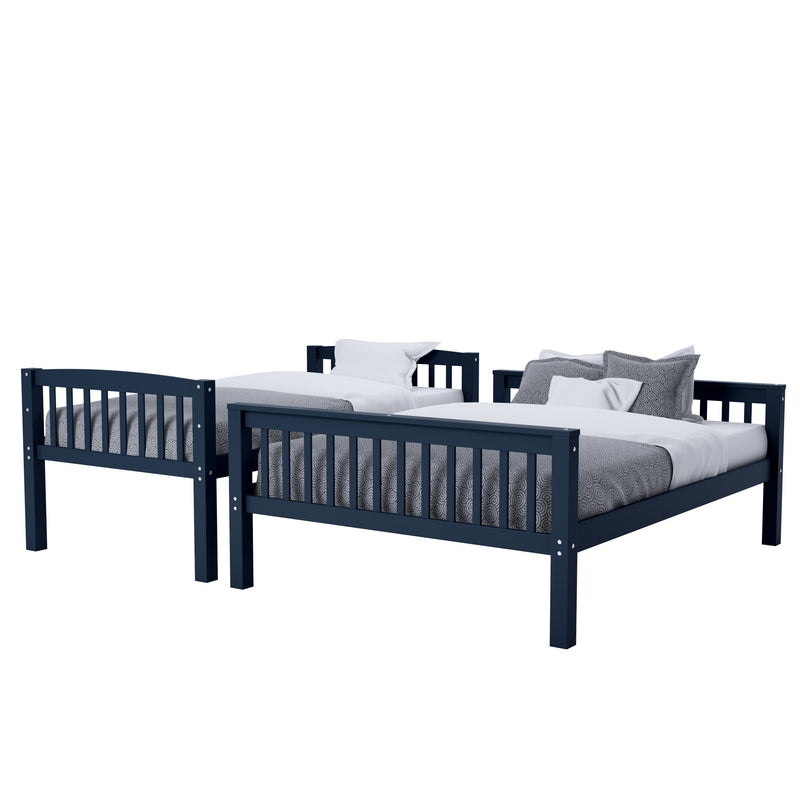 navy blue Twin Over Full Bunk Bed Dakota Collection product image by CorLiving