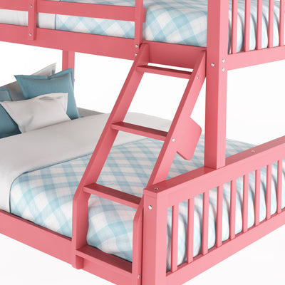 pink Twin Over Full Bunk Bed Dakota Collection detail image by CorLiving#color_pink