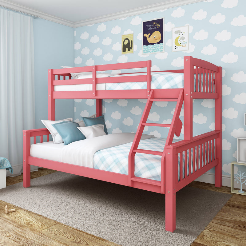 pink Twin Over Full Bunk Bed Dakota Collection lifestyle scene by CorLiving