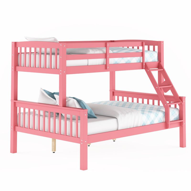 pink Twin Over Full Bunk Bed Dakota Collection product image by CorLiving