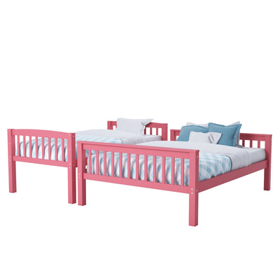 pink Twin Over Full Bunk Bed Dakota Collection product image by CorLiving#color_pink
