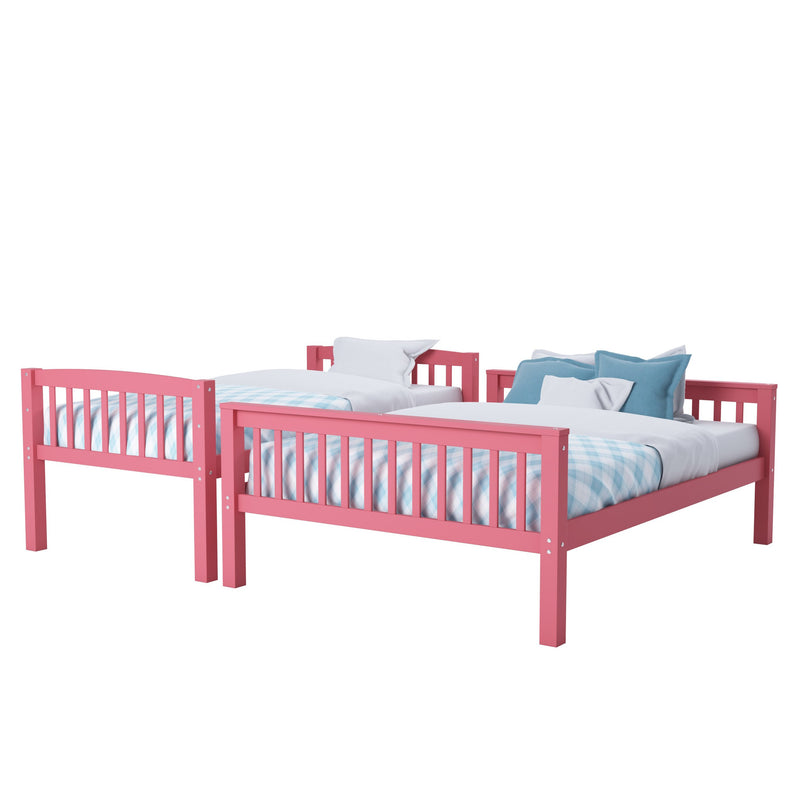 pink Twin Over Full Bunk Bed Dakota Collection product image by CorLiving