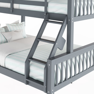 grey Twin Over Full Bunk Bed Dakota Collection detail image by CorLiving#color_grey