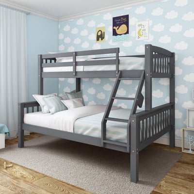 grey Twin Over Full Bunk Bed Dakota Collection lifestyle scene by CorLiving#color_grey