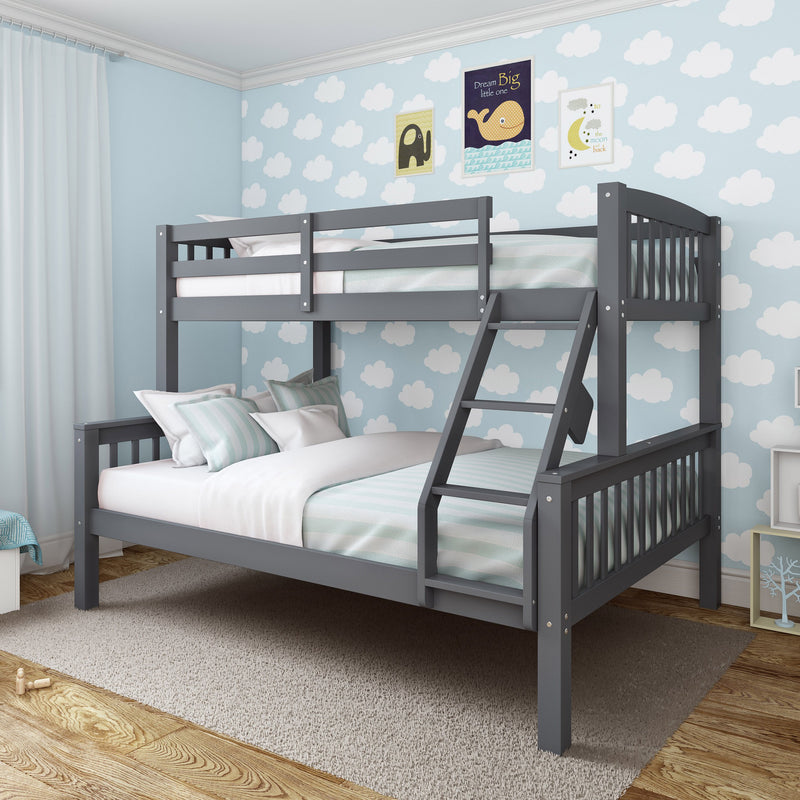 grey Twin Over Full Bunk Bed Dakota Collection lifestyle scene by CorLiving