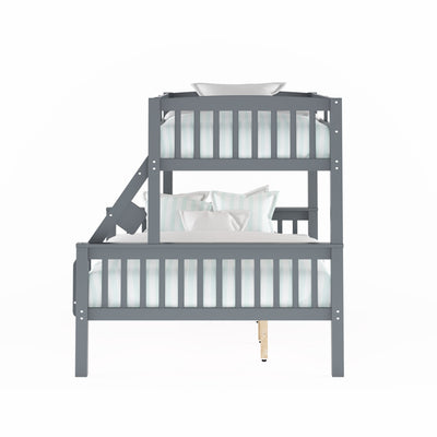 grey Twin Over Full Bunk Bed Dakota Collection product image by CorLiving#color_grey