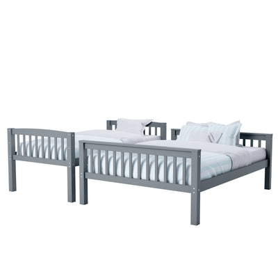 grey Twin Over Full Bunk Bed Dakota Collection product image by CorLiving#color_grey