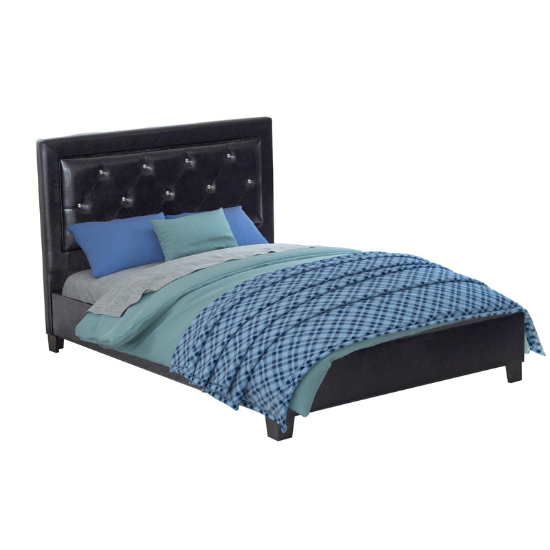 black Double / Full Panel Bed CorLiving Collection product image by CorLiving