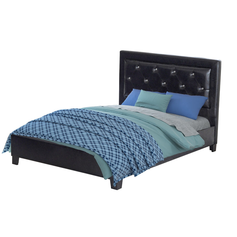 black Double / Full Panel Bed CorLiving Collection product image by CorLiving
