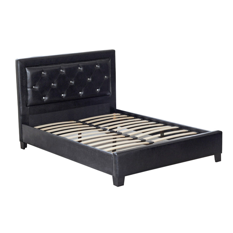 black Double / Full Panel Bed CorLiving Collection product image by CorLiving