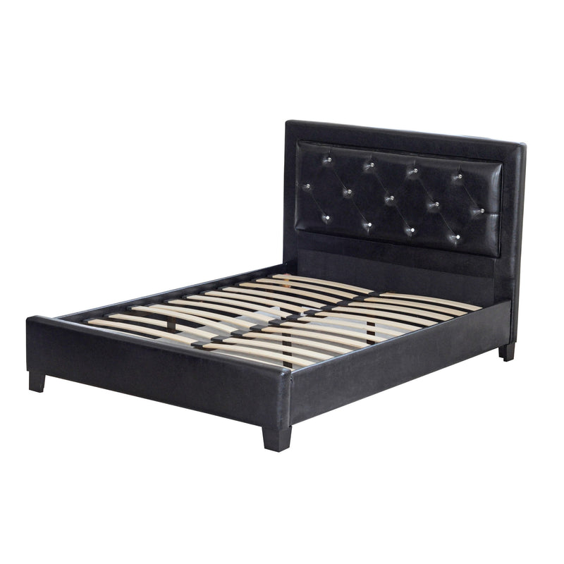 black Double / Full Panel Bed CorLiving Collection product image by CorLiving