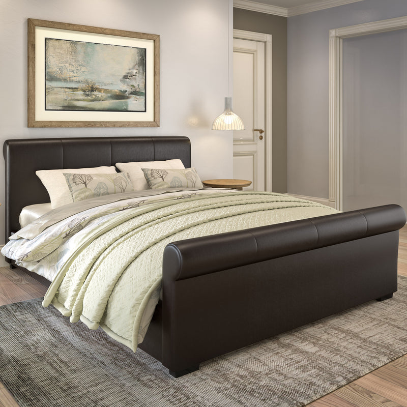 black Double / Full Bed San Antonio Collection lifestyle scene by CorLiving