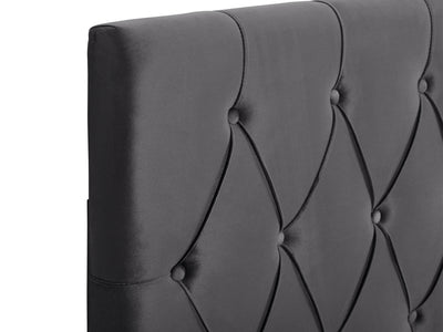 dark grey Velvet Headboard, Queen Catalina Collection detail image by CorLiving#color_dark-grey