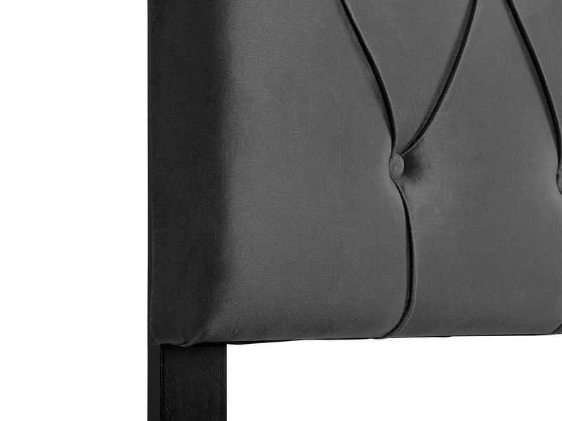 dark grey Velvet Headboard, Queen Catalina Collection detail image by CorLiving