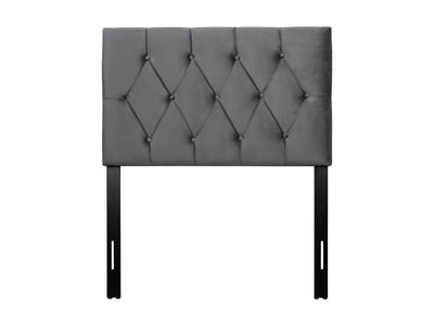 dark grey Velvet Headboard, Twin / Single Catalina Collection product image by CorLiving#color_dark-grey