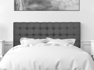 grey Modern Headboard, Queen Valencia Collection lifestyle scene by CorLiving#color_grey