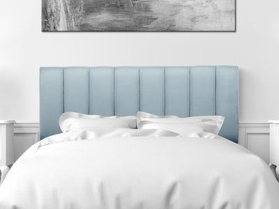 light blue Panel Headboard, Queen Helena Collection lifestyle scene by CorLiving#color_light-blue