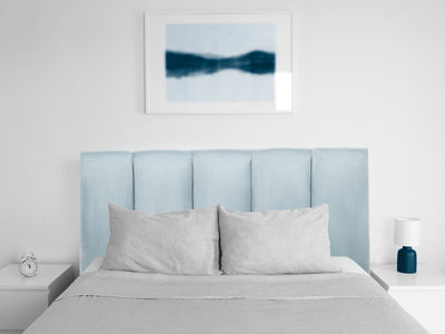 light blue Panel Headboard, Twin / Single Helena Collection lifestyle scene by CorLiving#color_light-blue