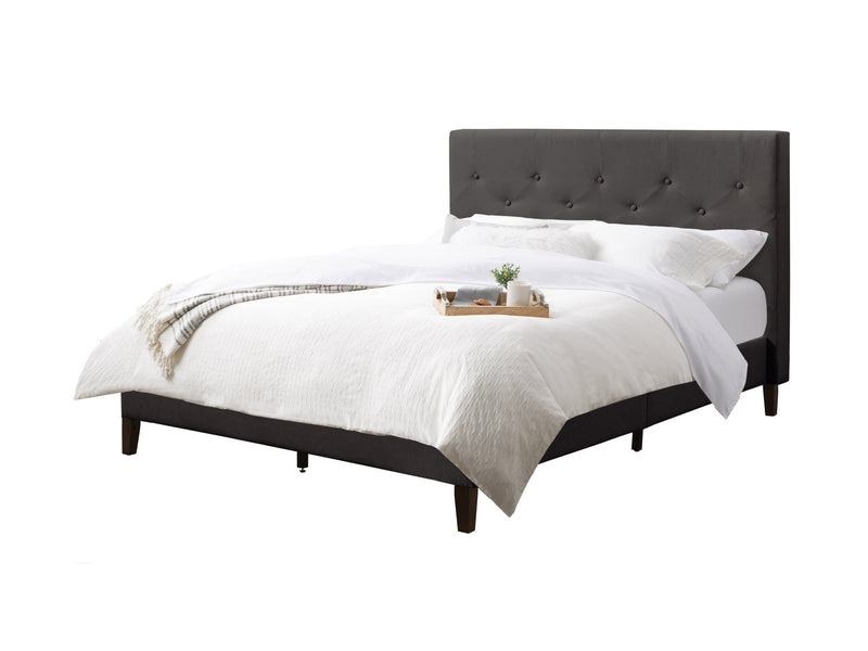 dark grey Button Tufted Double / Full Bed Nova Ridge Collection product image by CorLiving