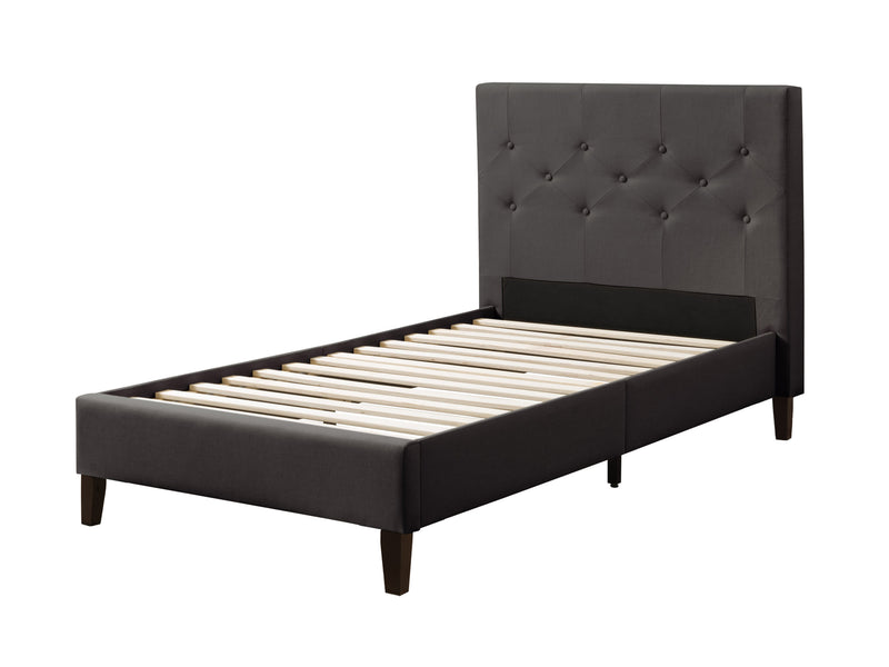 dark grey Button Tufted Twin / Single Bed Nova Ridge Collection product image by CorLiving